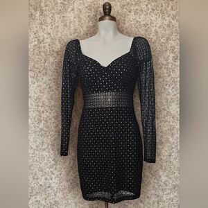 Elegant Black Mesh Dress